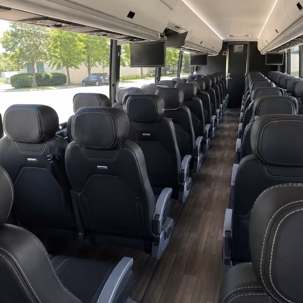 56 passenger charter bus interior